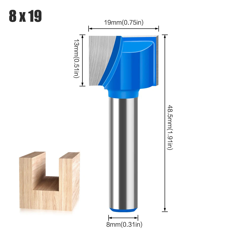 Präzises Holzfräser-Set mit 17 Schlitzschneider-Bits in 8mm Schaft