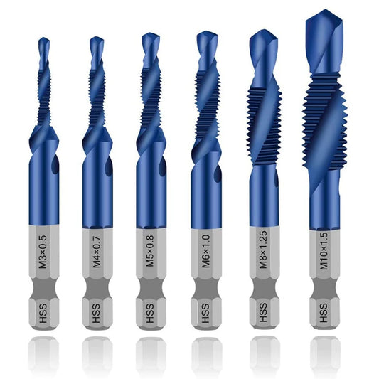 Präzises 6-teiliges Gewindeschneidermodul-Set M3-M10 aus legiertem Stahl