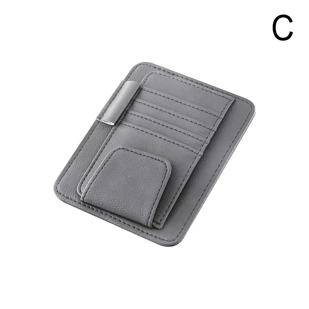 Auto Sonnenblenden Organizer aus langlebigem PU-Leder mit Brillenhalter