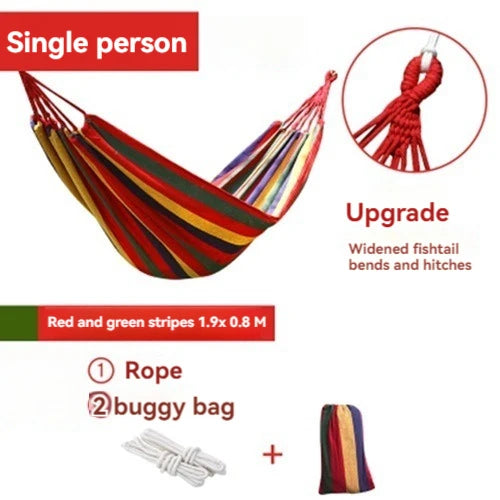 Robuste Outdoor-Hängematte aus Segeltuch bis 200 kg – perfekt für Camping - Garten
