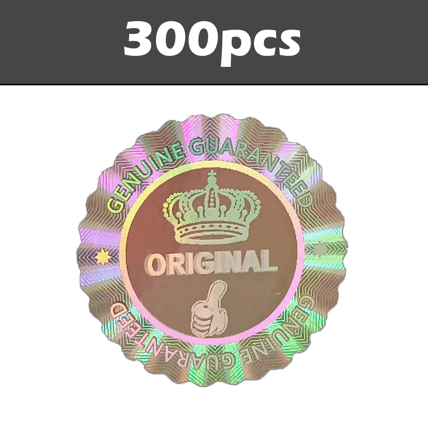 Manipulationssicherer Sicherheits Hologramm Aufkleber mit Spitzenrand