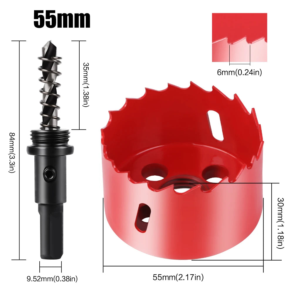 Vielseitige 15-200mm Lochsäge HSS M42 Bimetall für Metall Holz Kunststoff DIY