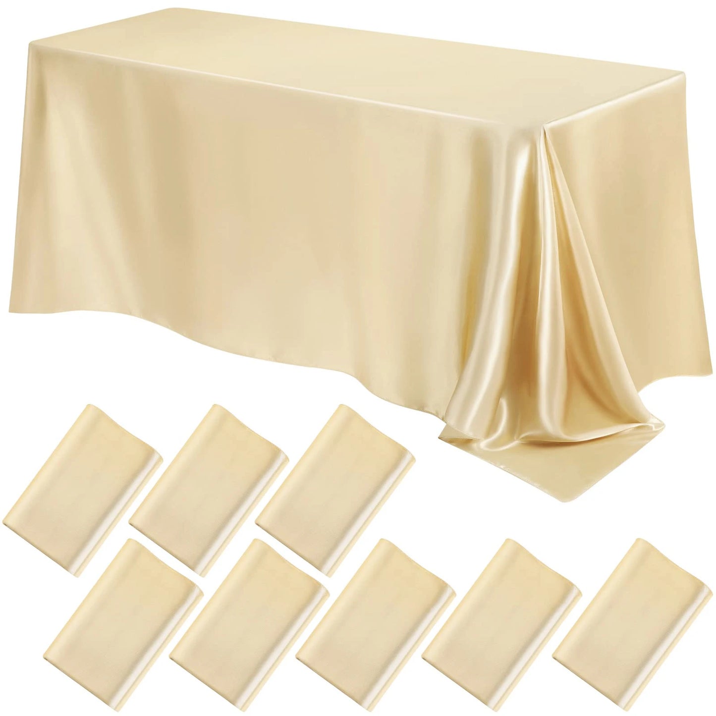 Rechteckige Hochzeitssatin Tischdecke Große Glatte Satin Tischdecke Für Feiern
