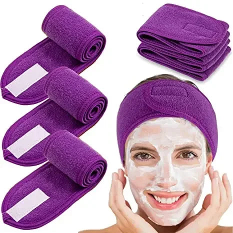 Verstellbares Frottee-Kopfband für Damen, ideal für Spa und Make-up