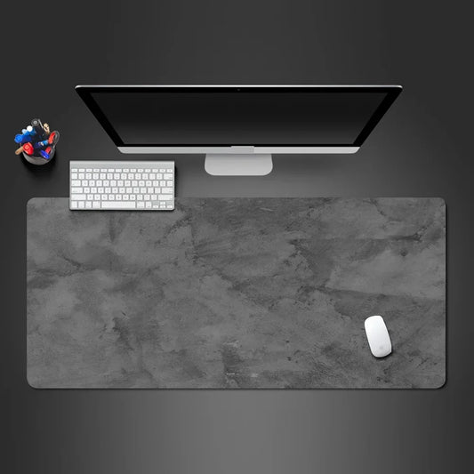 Große Schreibtischunterlage, 900 x 400 mm, Overlock-Mauspad XXL, Schreibtischunterlage für Desktop-Tastatur, graue Gaming-Mauspad, Computerzubehör - Yabubest - Home & More