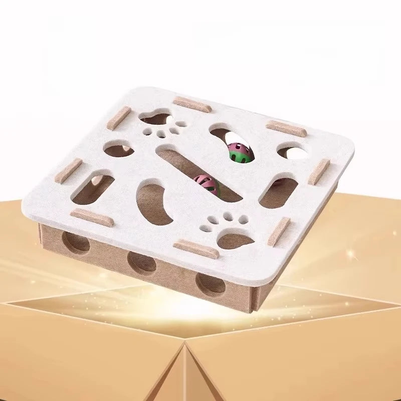 Sisal Katzen-Kratzbaum für Indoor mit interaktivem Spielzeug