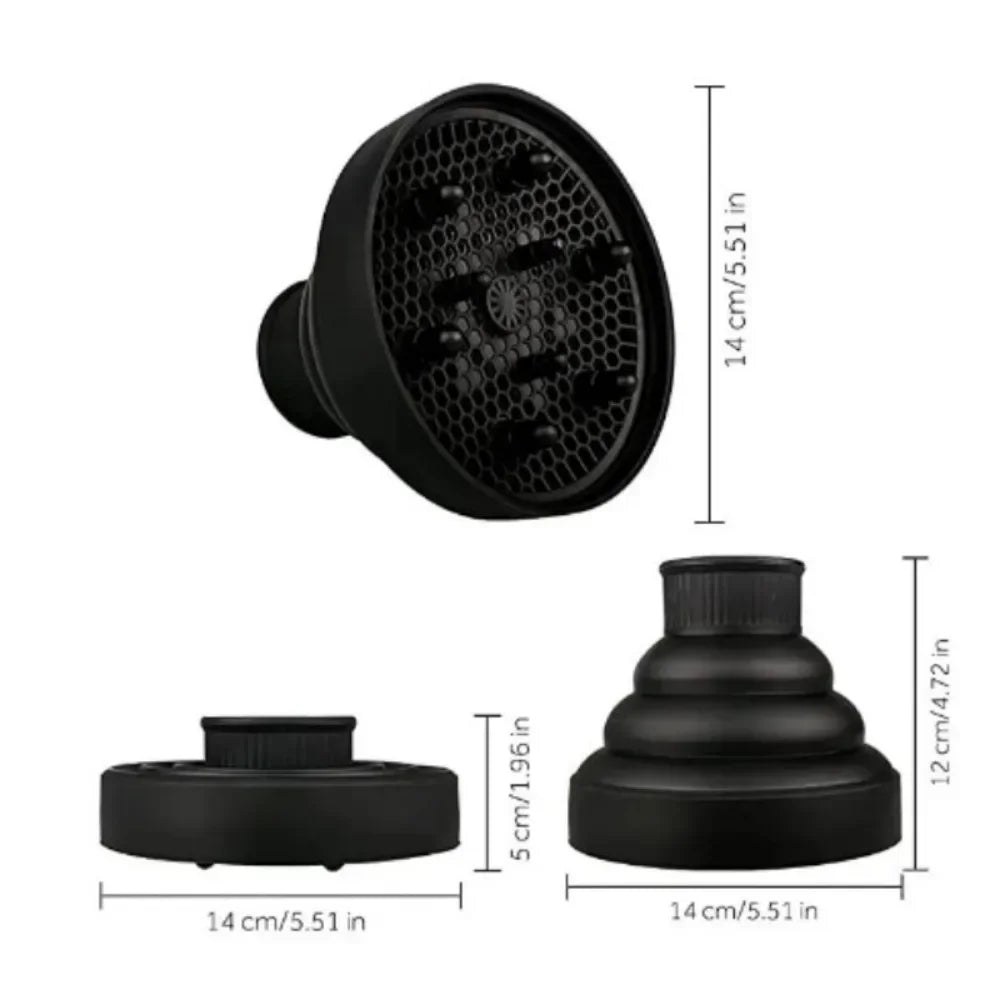 Silikon Haartrockner Diffusor Aufsatz für schonendes Lockenstyling und Trockenbläser