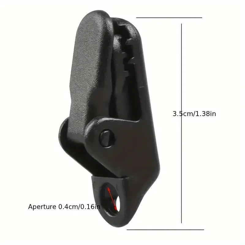 20er Set winddichte Planenklemmen mit Karabinern – sicher - robust für Outdoor