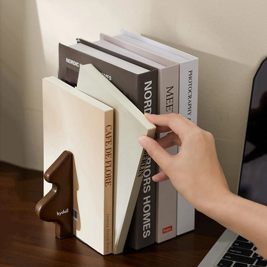 2-teiliges Set Weihnachtsbaum-Buchstützen aus massivem Holz