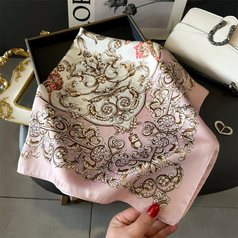 Vielseitiger 70x70 cm Damen Schal aus seidigem Polyester – stilvoll - leicht