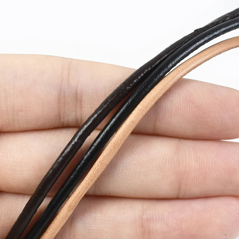 Rundes Kunstlederband 1-10mm, 2-3m Seil für Armband Tasche Heimtextil-Yabubest - Home & More