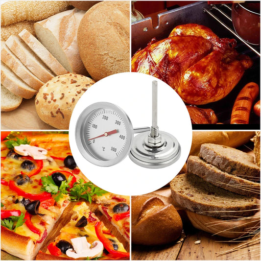 Edelstahl Ofenthermometer mit Sonde für Innen- und Außentemperatur