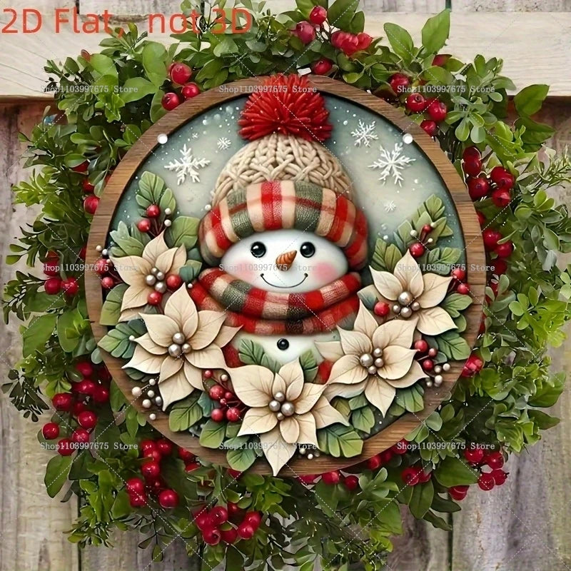 Dekorativer Holz Wandbehang mit festlichem Weihnachtsmotiv zur Gestaltung