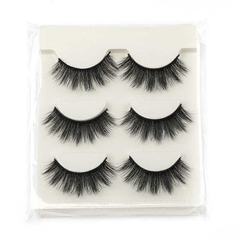 Natürliche Katzenaugen Halb-Wimpern Sets 3/6/10 Paare – weich - wiederverwendbar