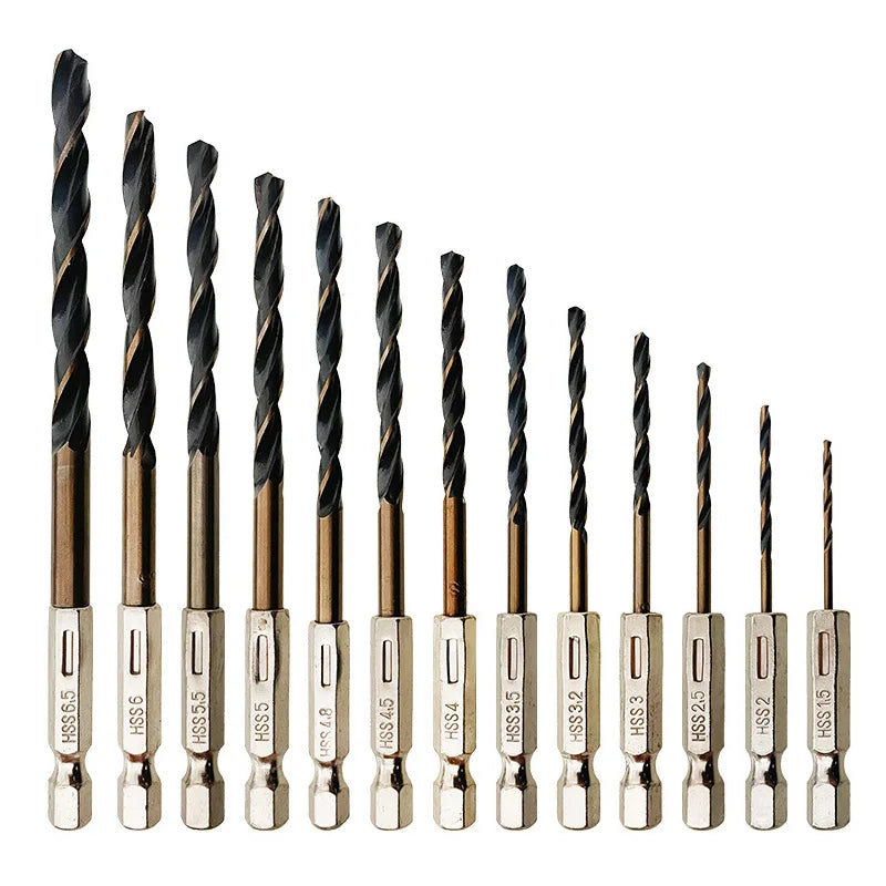 3/7/13PCS Spiralbohrer Set mit Hex Schaft für Holz und Metall