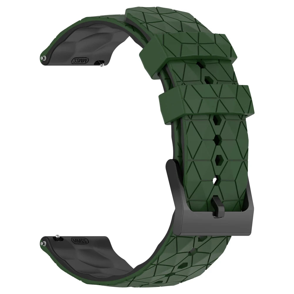 Sportliches Silikonarmband 20/22 mm mit Fußballmuster – perfekt für Xiaomi - Huami