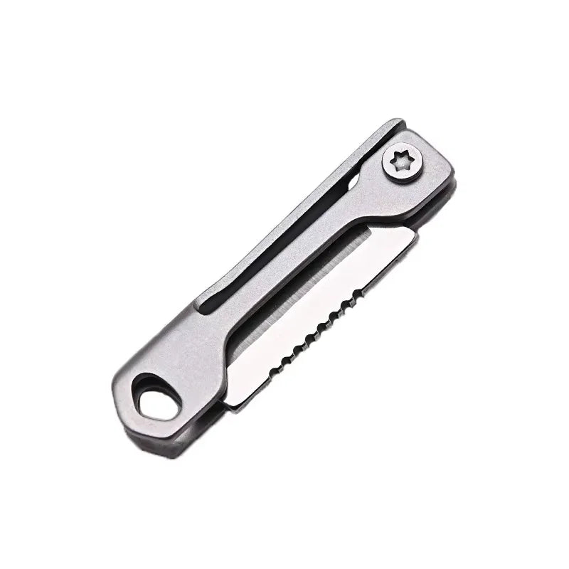 Mini Edelstahl Klappmesser mit Schlüsselbund für Outdoor Camping Wandern