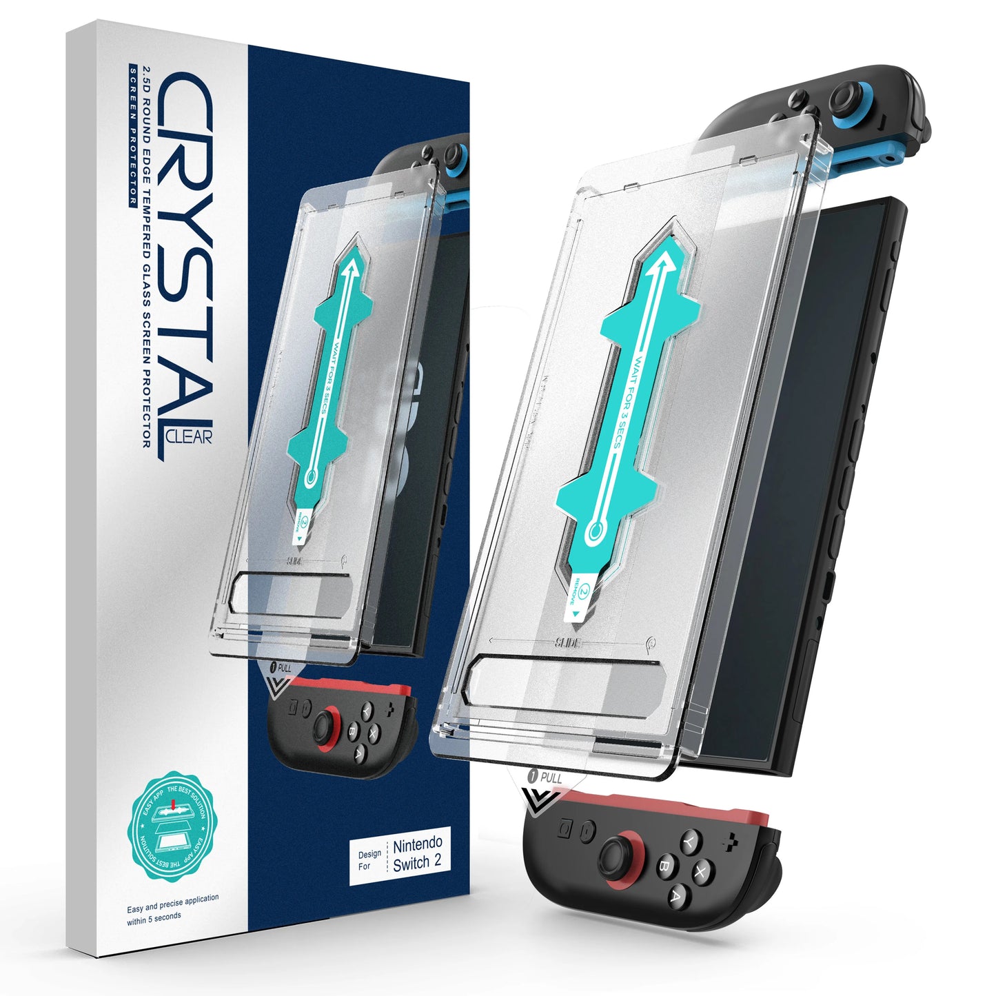 Switch 2 Displayschutzfolie aus gehärtetem Glas mit perfekter Ausrichtung