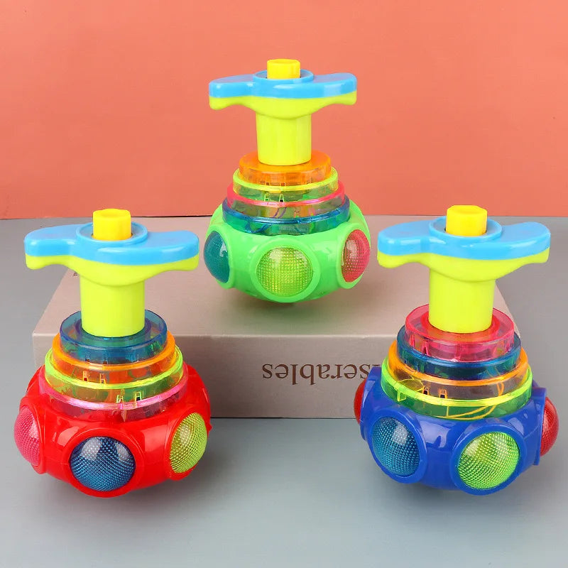 Faszinierendes rotierendes Gyroskop mit bunten Lichtern - Musik – Outdoor-Spielzeug