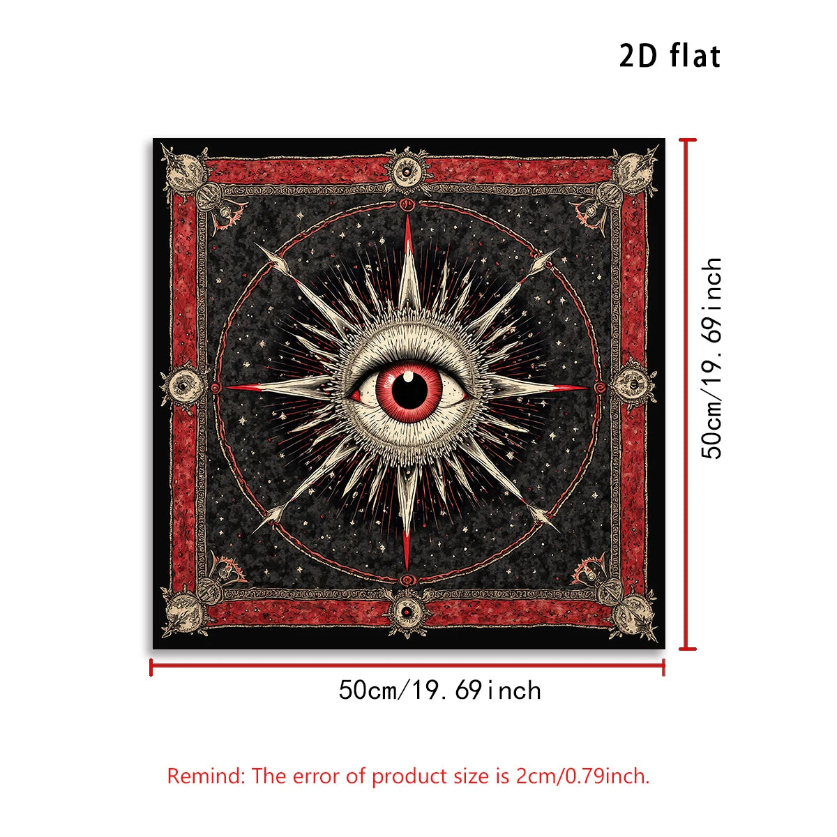 Multifunktionale Tarot Tischdecke mit Allsehendem Auge Muster für Wahrsagerei und Dekor