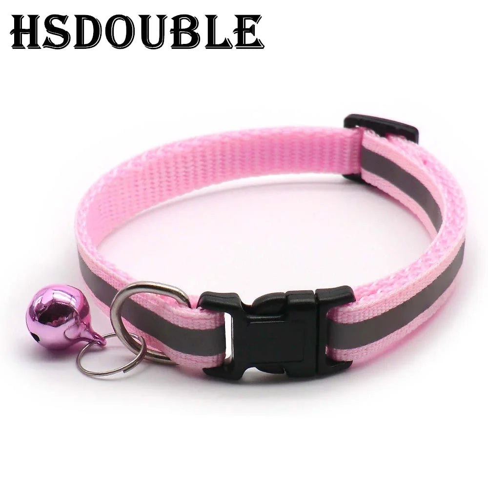 Reflektierendes Katzen- und Hunde-Halsband mit Glocke aus PVC - PP