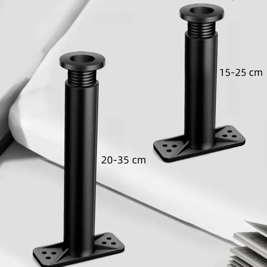 4er Set Metall Möbelstützbeine verstellbar 15 bis 25cm Schwarz Ersatz