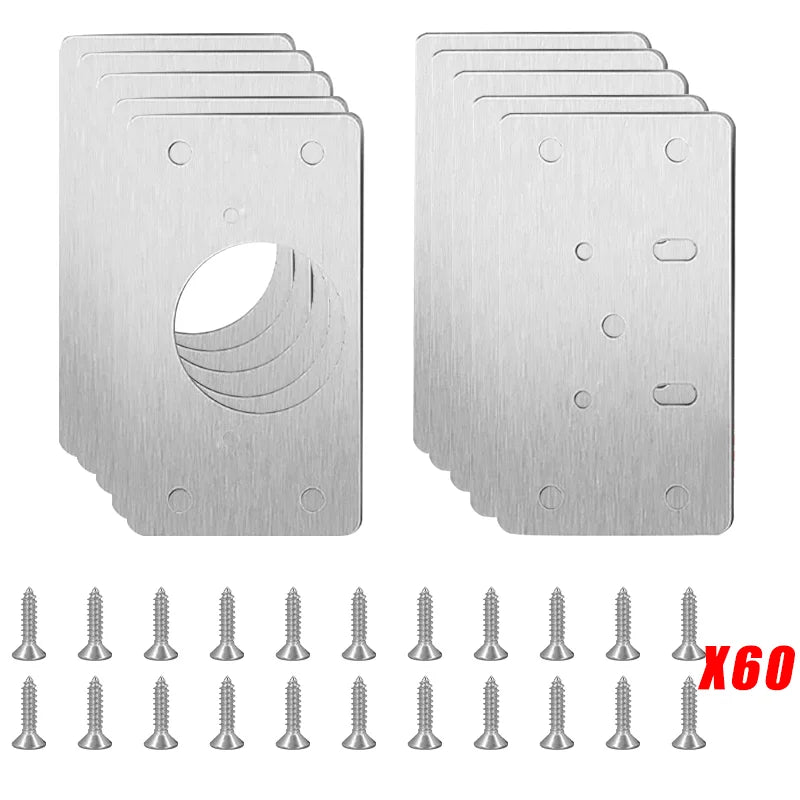 Edelstahl Scharnier Montageplatte für Möbel und Küchenschränke, robust