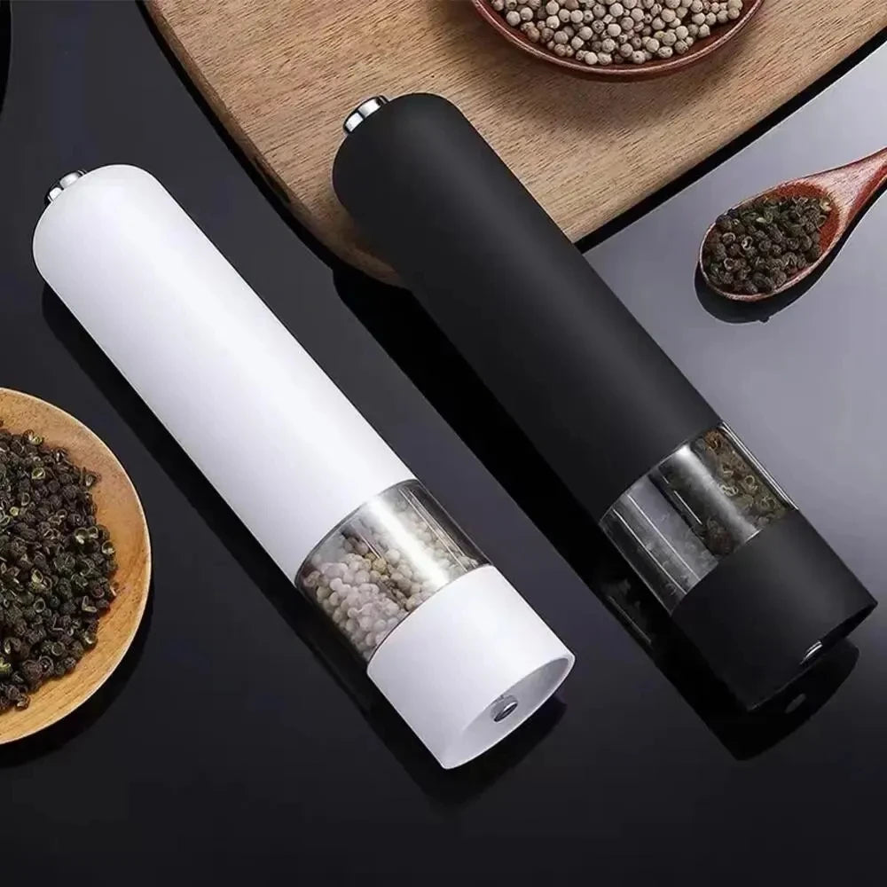 Automatische LED-Pfeffer- - Salzmühle – Kabellos, verstellbare Grobheit, robust