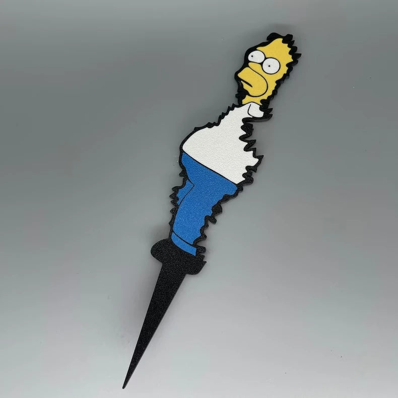 Robuster ABS Pflanzenstecker mit witzigem Simpsons Bush Meme Design