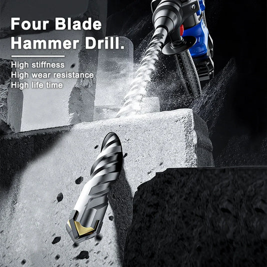 SDS Plus Bohrhammer Bohrer Kreuzspitze für Beton Stein Mauerwerk