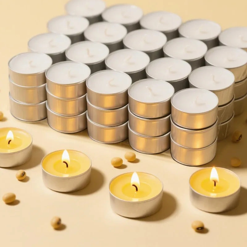 Leere Aluminium-Teelichtdosen für DIY-Kerzenherstellung in Sets