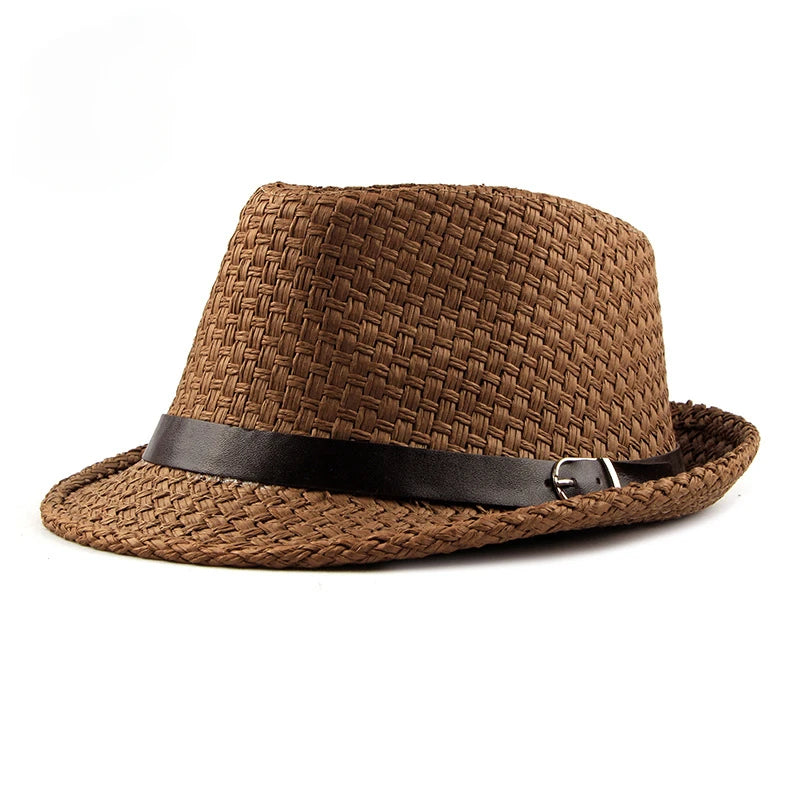 Leichter Strohhut für Sommer – Atmungsaktiver Sonnenschutz, Unisex - Casual Style