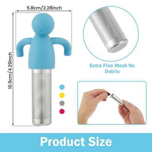 4-teiliges ultrafeines Teesieb aus Edelstahl für losen Tee