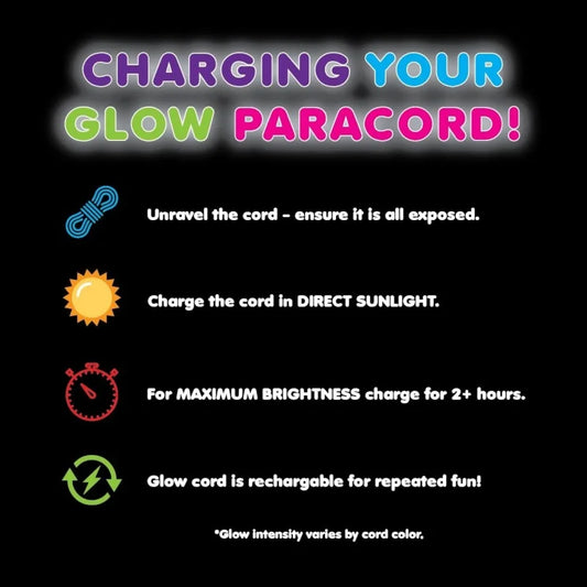 Leuchtendes 9-Strang 4mm Nylon Paracord – langlebig - robust für Outdoor