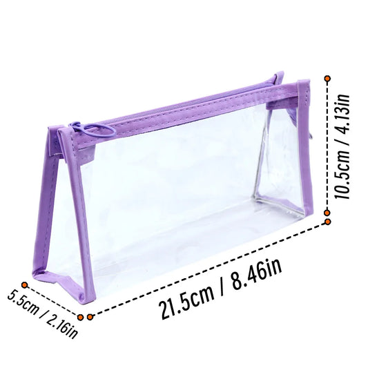 Transparentes dreieckiges Federmäppchen mit großer Kapazität für Schule - Büro