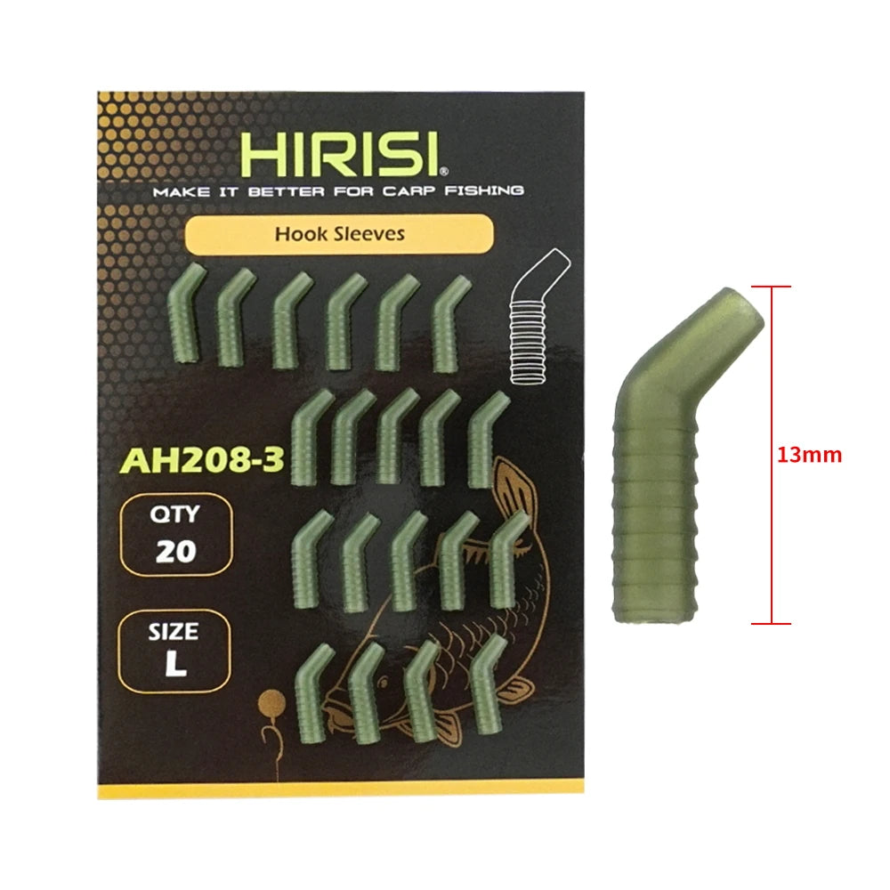 20x Anti Tangle Gummi Sleeves für Karpfenangeln Zubehör Angelschnur Schutz