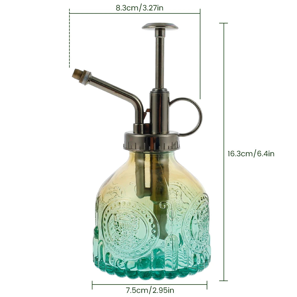 Vintage Glas Gießkanne mit Sprühfunktion für Pflanzenbewässerung