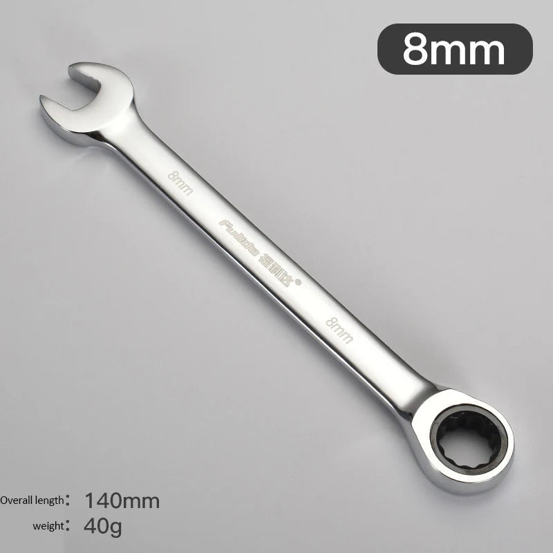 6-30MM Ratschen-Gabelschlüssel aus robustem Chrom-Vanadium-Stahl