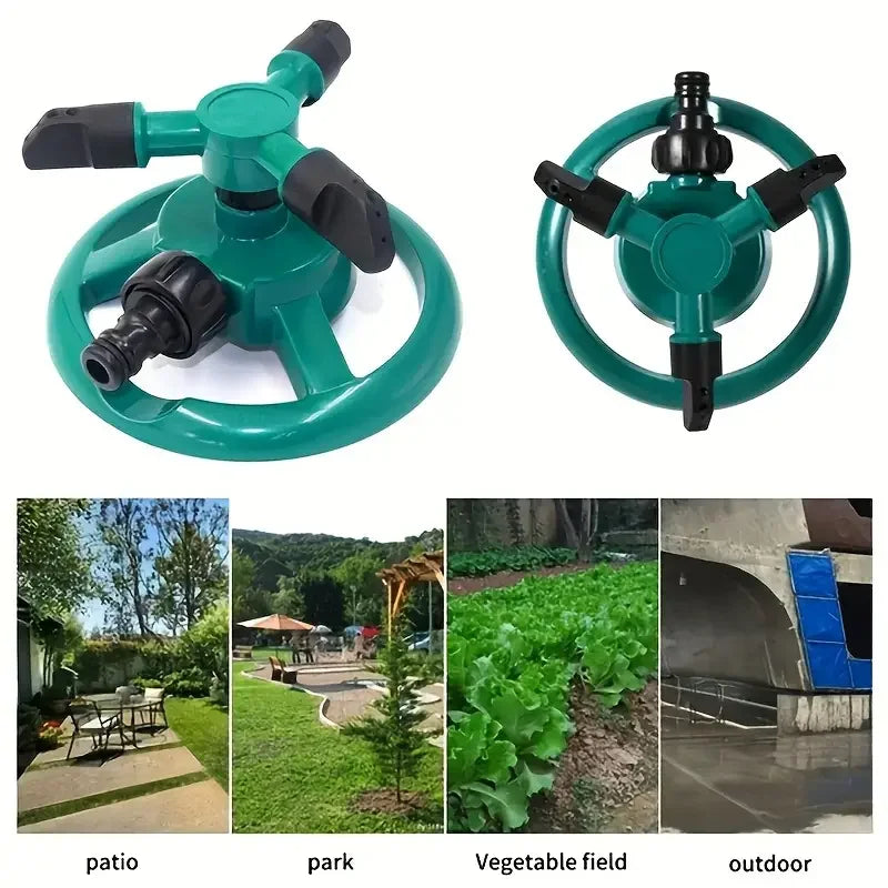 Effiziente 360° Sprinklerdüse Grün – Automatisch Rotierendes Gartenspray