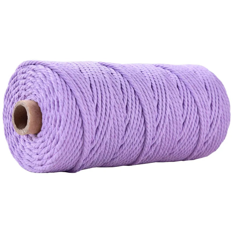 100 m Rolle bunte 3 mm Baumwollschnur für DIY und Dekoration