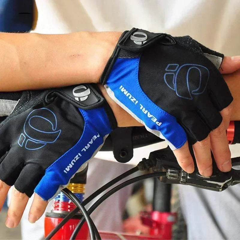 Rutschfeste Halb-Finger Fahrradhandschuhe mit Gel-Polsterung – Atmungsaktiv - Sicher