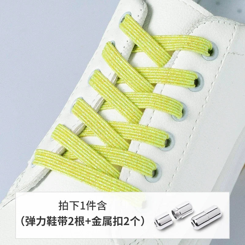 Elastische Schnürsenkel mit Diamantschnallen für schnelles Anziehen