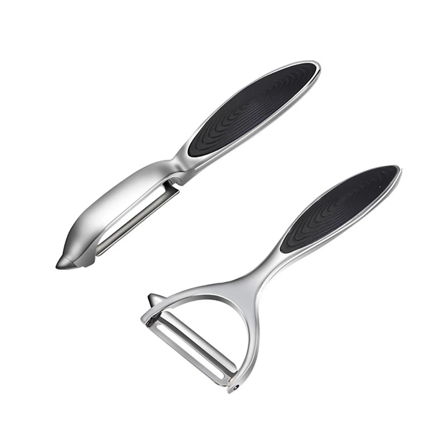 Multifunktionaler Edelstahl-Schäler mit ergonomischem Griff – perfekt für Gemüse - Obst