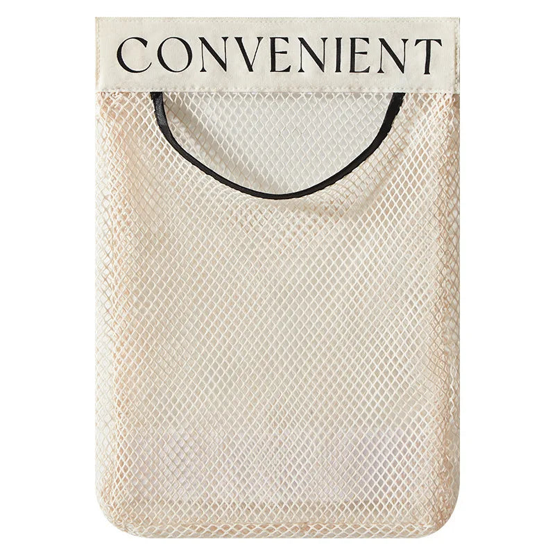 Wandmontierte Mesh-Aufbewahrungstasche mit großer Kapazität für Küche