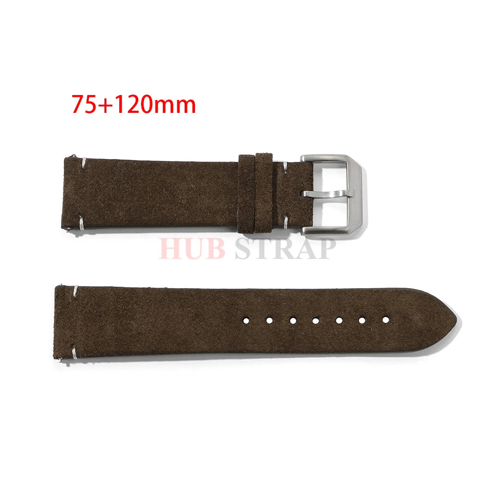 Weiches Wildleder Uhrenarmband 20 22mm für Smartwatch Klassik Uhr Damen Herren