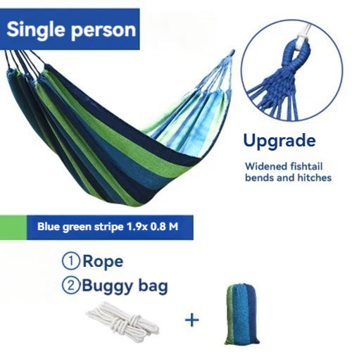 Robuste Outdoor-Hängematte aus Segeltuch bis 200 kg – perfekt für Camping - Garten