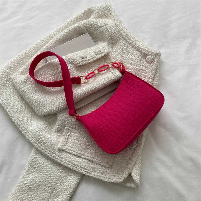 Luxuriöse Damen-Tasche im Halbmond-Design – leichte, elegante PU Tote für Alltag