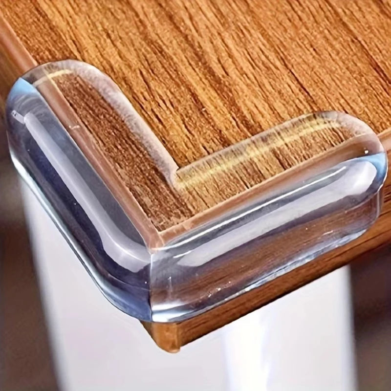 Transparenter weicher Gummi Eckschutz – 4-12 Stück für kindersichere Möbel