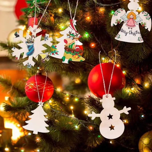 DIY Holz Weihnachtsschmuck zum Bemalen - Baumhänger in vielen Formen