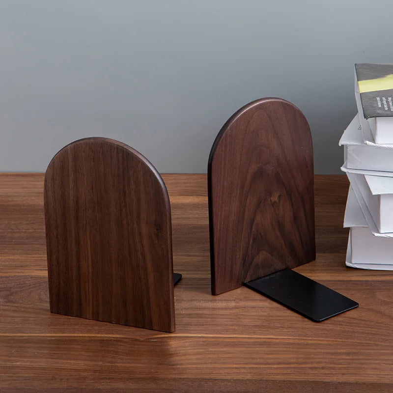 Natur Holz Büchstützen für Desktop Bücherregal und Büroorganisation